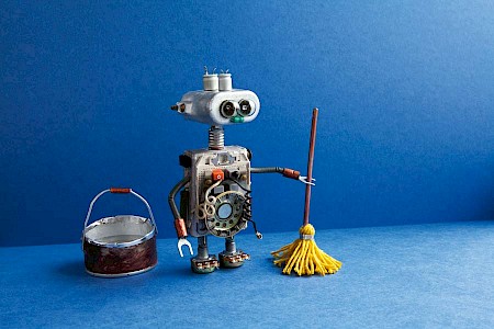 Das müsste Fabians Meinung nach dringend  erfunden werden: Eine Zimmeraufräummaschine.