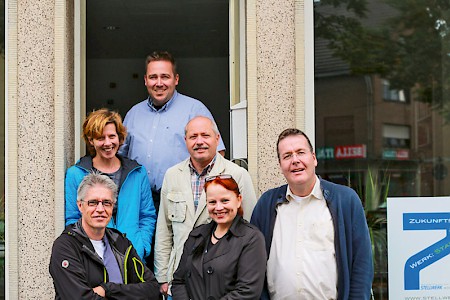 Vorstand des Stellwerk-Initiative e. V.: (v. l. n. r.) Georg Rudolph, Elisabeth Neifer,  Fred Leven, Detlef Igné, Martina Suermann, Dominik Schülgen