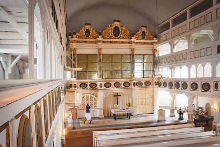 Die Kirche St. Marien aus dem  17. Jahrhundert zieht Touristen an.