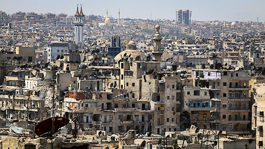 Das zerstörte Aleppo in Syrien